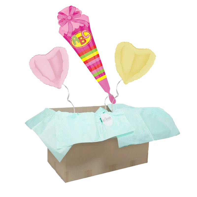 Heliumballon-Geschenk XXL Schultüte Rosa