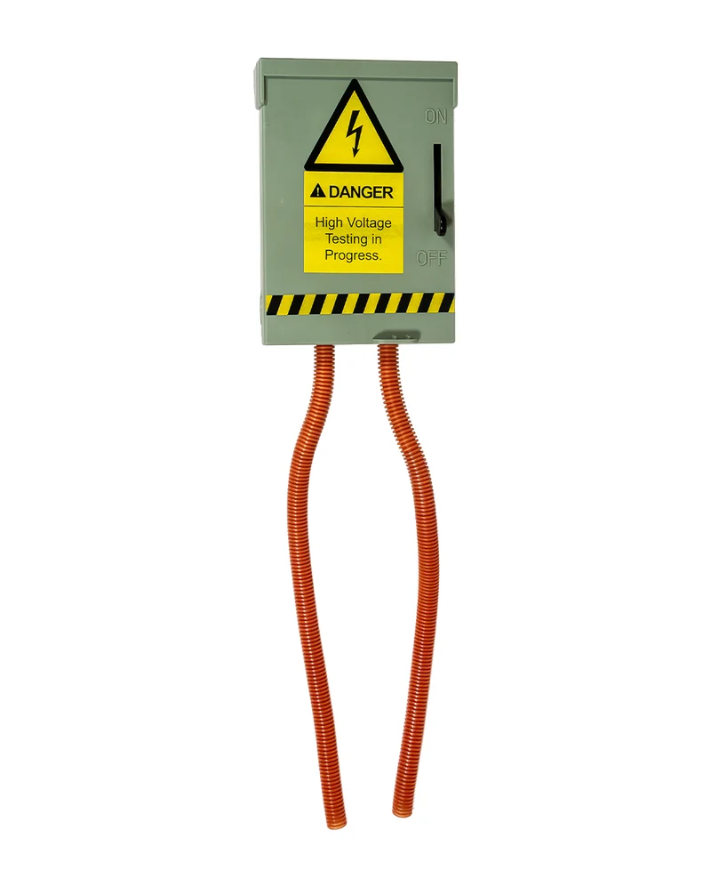 Danger High Voltage Stromkasten Animatronic 73cm