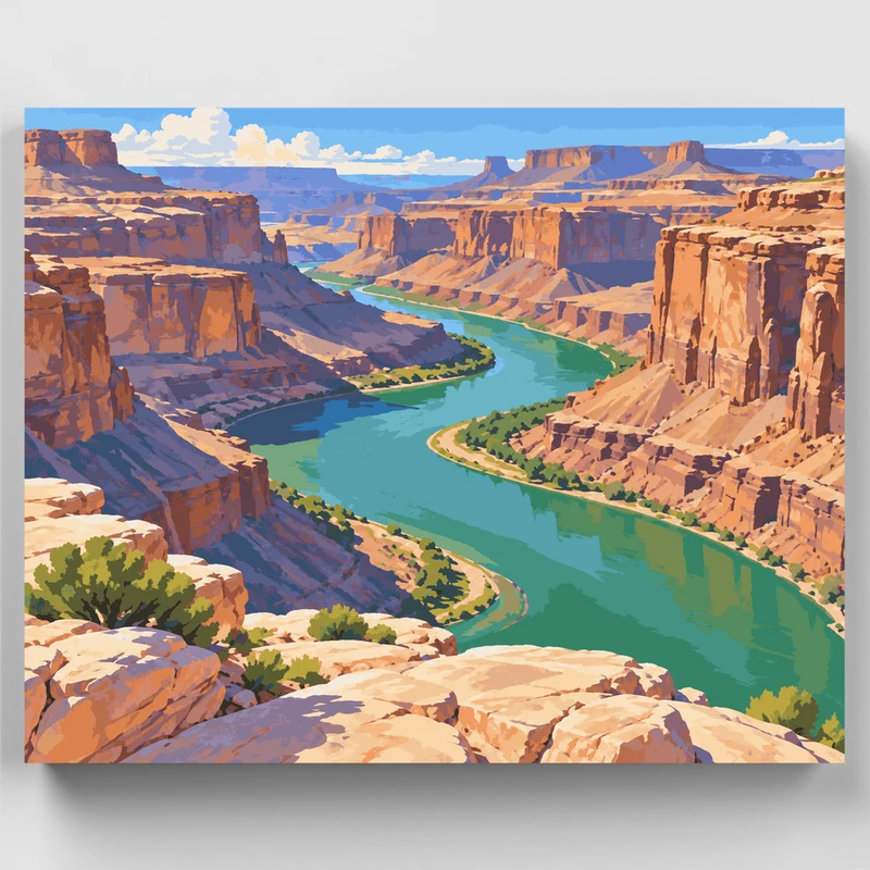 Jade River Canyon - Paint by Numbers Kit
