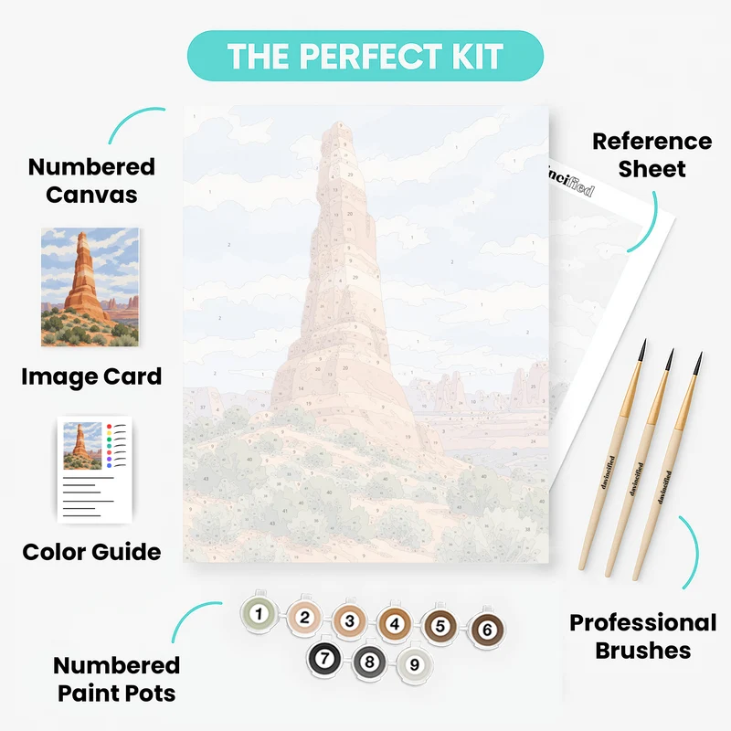 Needles Sandstone Spire - Paint by Numbers Kit