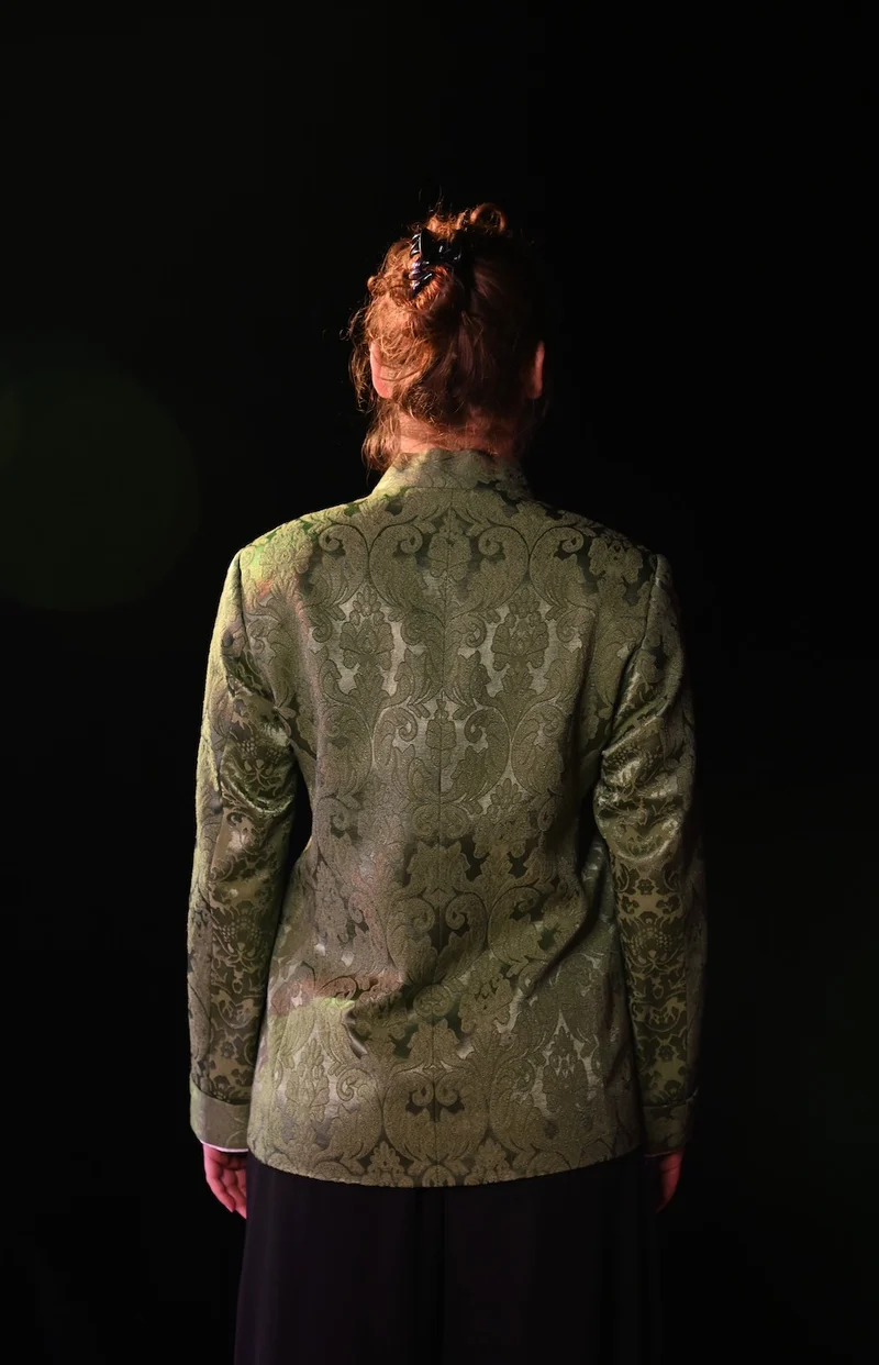Jacke - Seidenjacke mit floralem Muster - W313