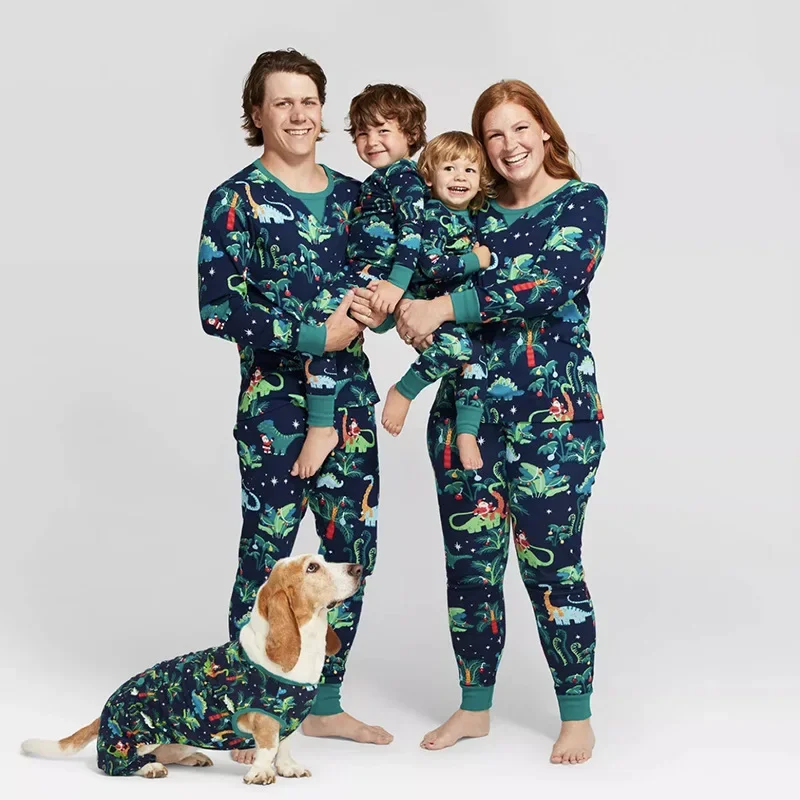 Family Dinosaur Christmas Pajamas
