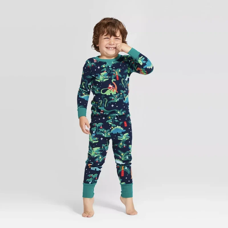 Family Dinosaur Christmas Pajamas