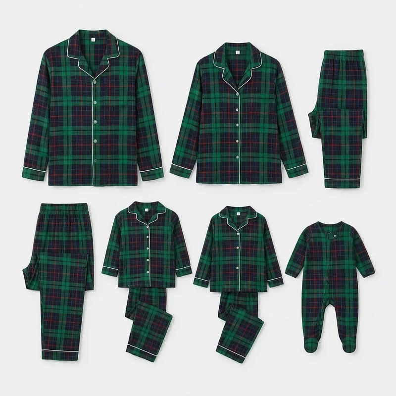 Matching Family Christmas Pajamas Plaid