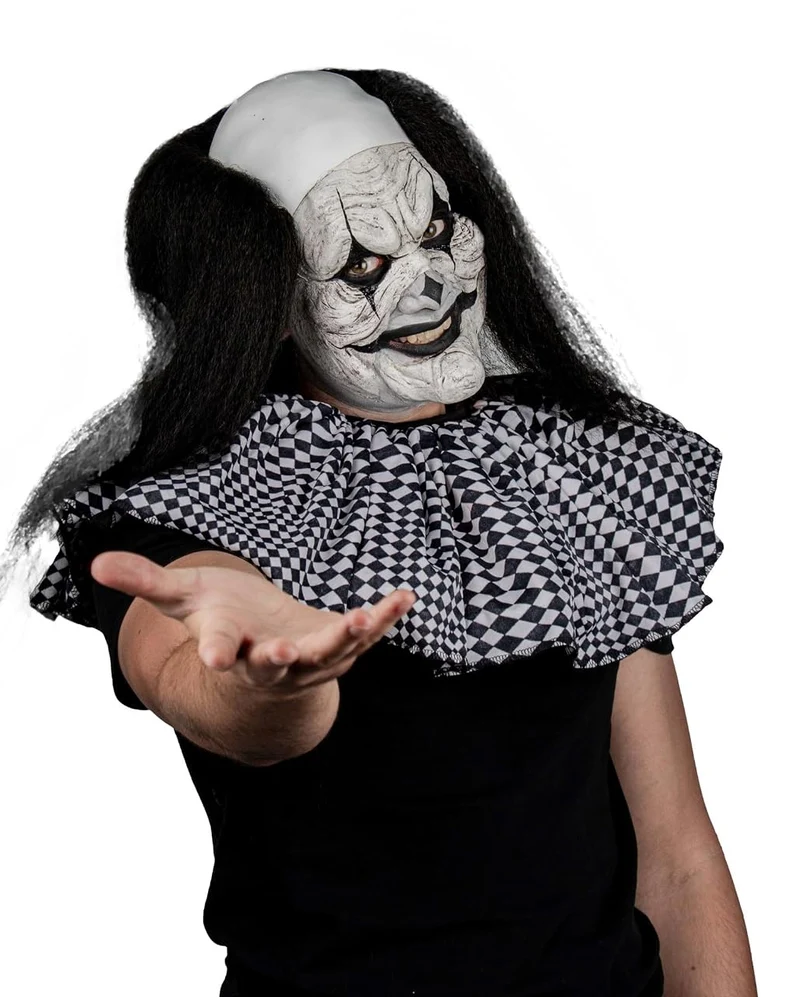 Bösartiger Clown Latex Applikation 2-teilig