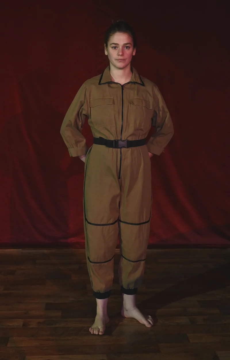 Einteiler - Khakifarbener Boilersuit - W307
