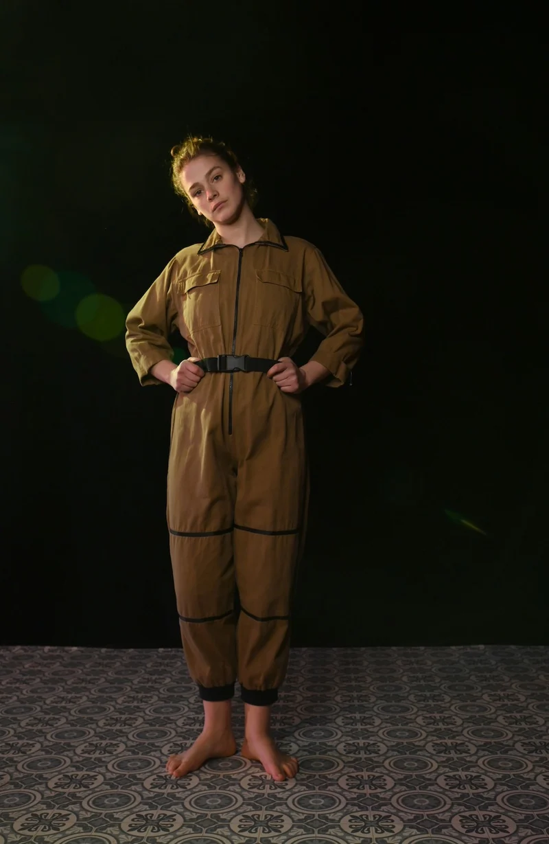 Einteiler - Khakifarbener Boilersuit - W307
