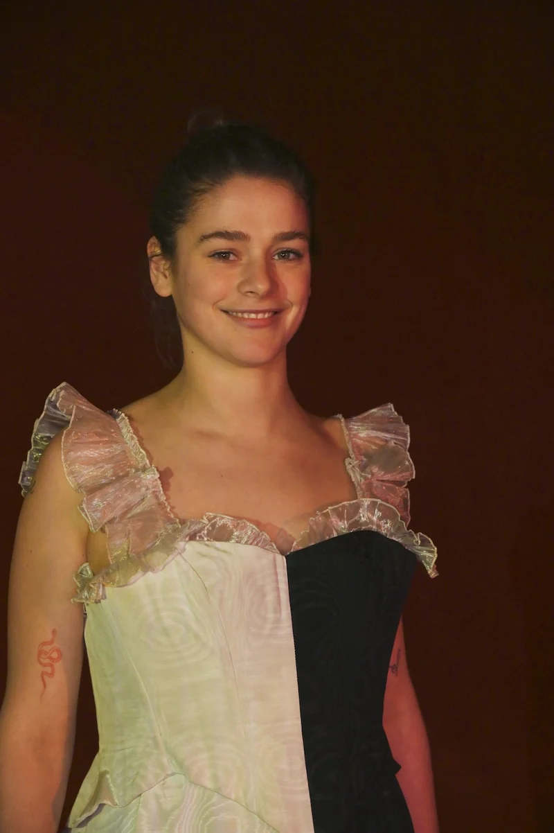 Kleid - Zweifarbiges Maxikleid - W306