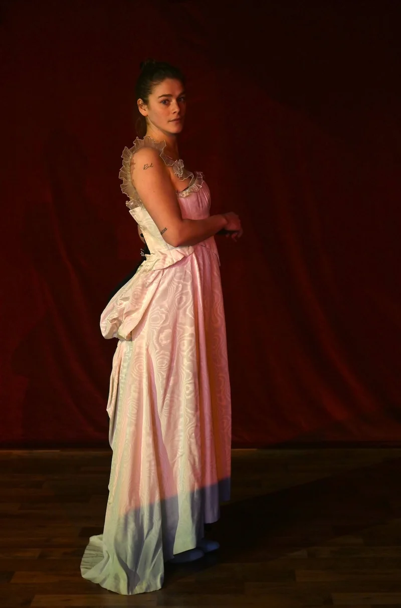 Kleid - Zweifarbiges Maxikleid - W306