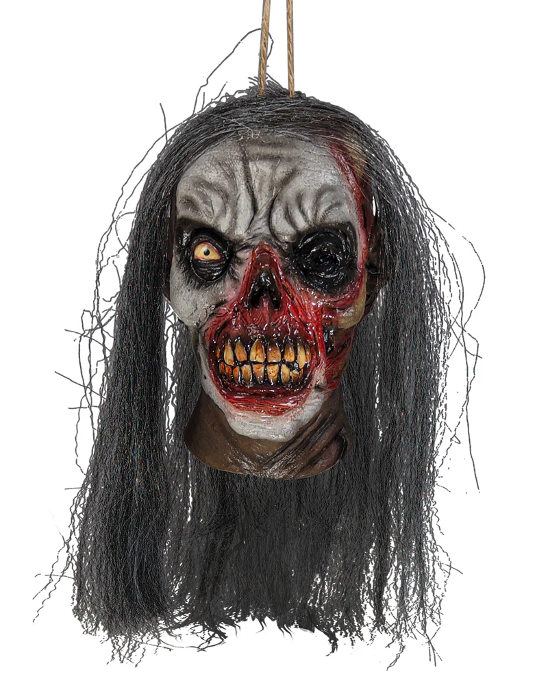 Verfaulter Voodoo Zombie Schrumpfkopf 16cm