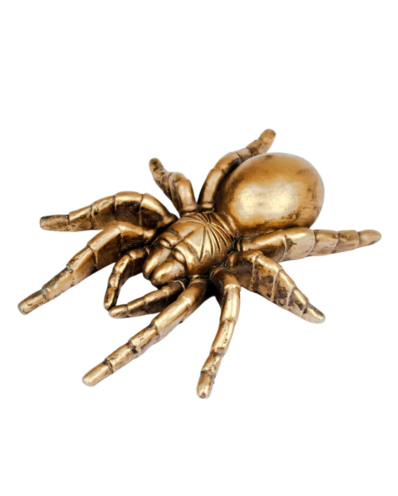 Goldene Tarantel als Deko Spinne 12cm