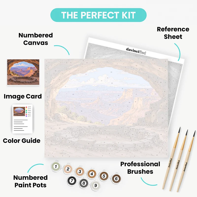 False Kiva Canyon View - Paint by Numbers Kit