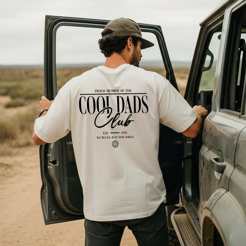 Cool Dads Club T-Shirt Papa Geschenk Personalisiert