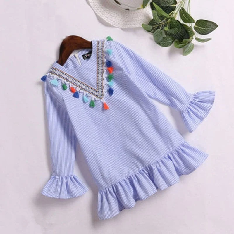 Boho Kleid Pompons