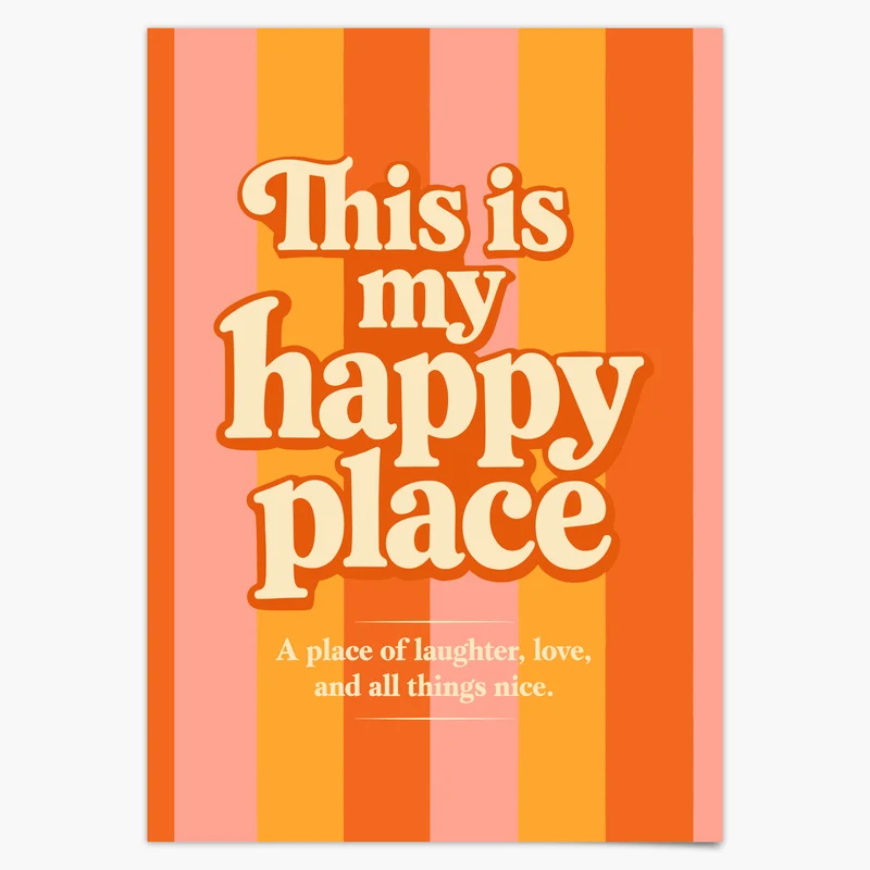 This is my happy place Poster Retro Druck