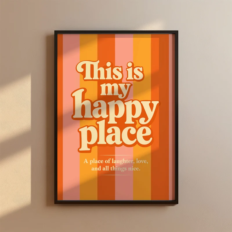 This is my happy place Poster Retro Druck