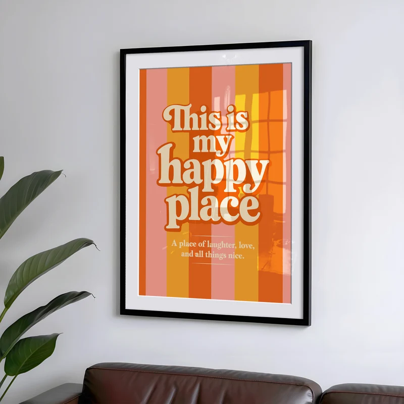 This is my happy place Poster Retro Druck