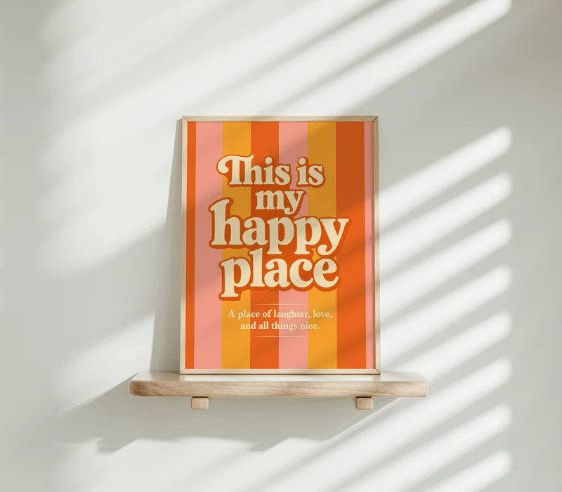 This is my happy place Poster Retro Druck