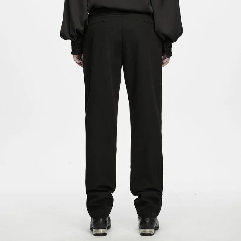 Gothic-Herrenhose mit asymmetrischem Fledermausärmel-Schnitt und Falten