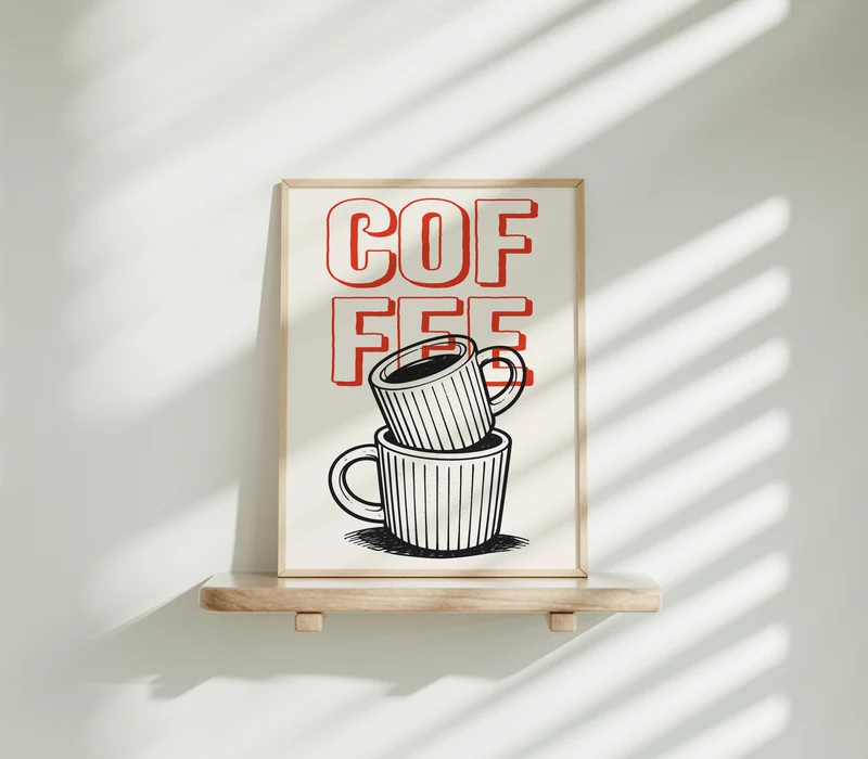 Coffee Print - Kaffee Poster & Küchen Deko für Kaffeeecke