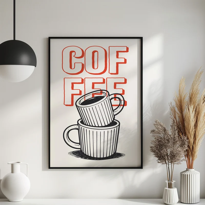 Coffee Print - Kaffee Poster & Küchen Deko für Kaffeeecke