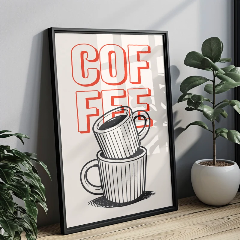 Coffee Print - Kaffee Poster & Küchen Deko für Kaffeeecke