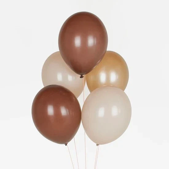 Luftballon Ø 30cm Pastell Braun Mix 10 Stk.