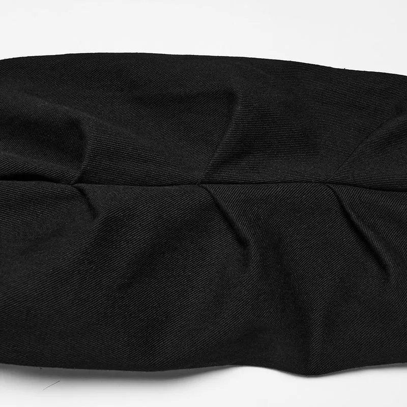 Punk-Herrenhose mit Ösenriemen, Nieten und Raffungen, locker geschnitten