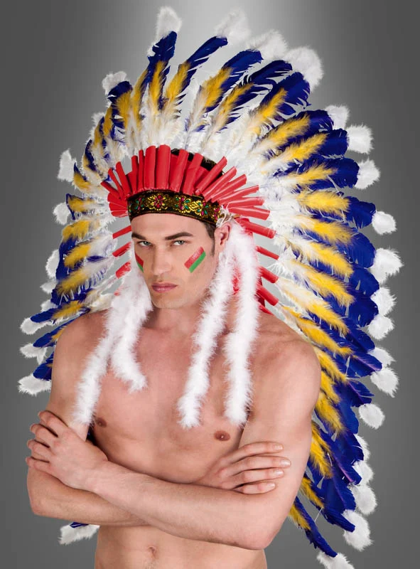 Deluxe Häuptling Indianer Federschmuck