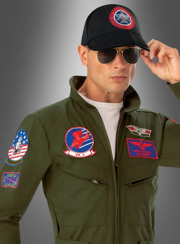 Top Gun Pilot mit Namenschild