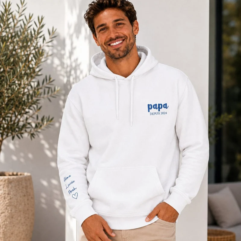 Pull personnalisé papa - Prénoms enfants