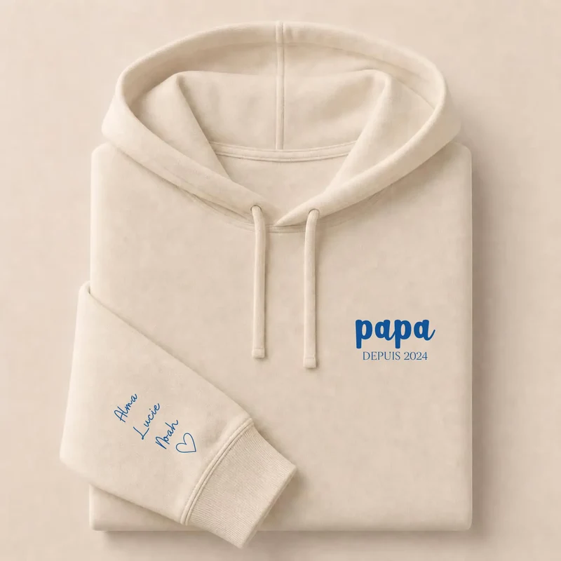 Pull personnalisé papa - Prénoms enfants