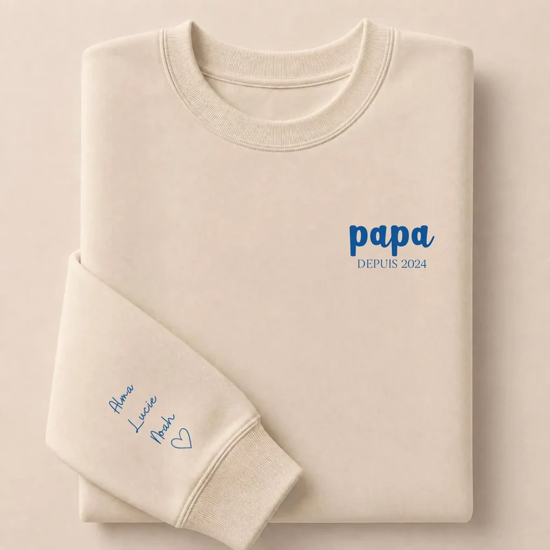 Pull personnalisé papa - Prénoms enfants