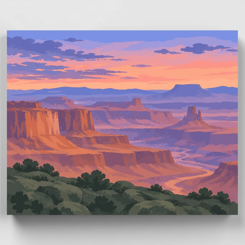 Island in the Sky Twilight - Paint by Numbers Kit