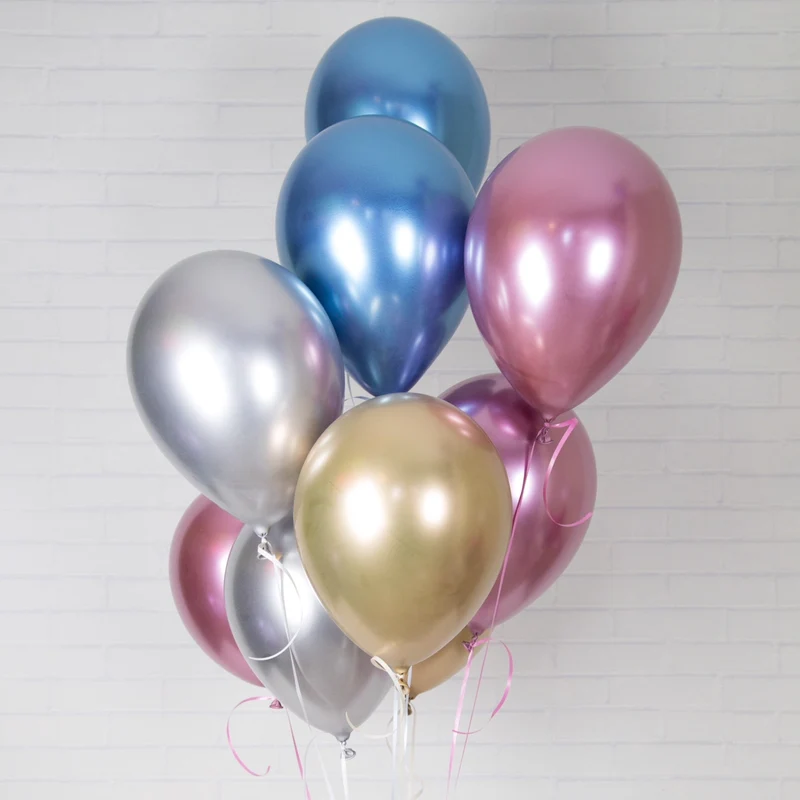 Luftballon Ø 30cm Chrom-Lila 10 Stk.