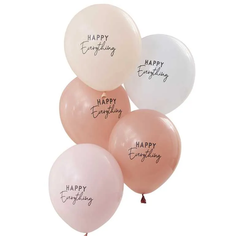 Luftballon-Set Pastell "Happy Everything" 5 Stk.