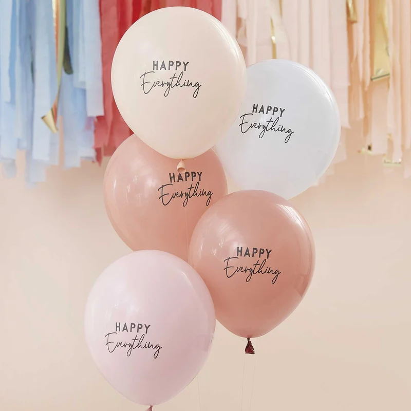 Luftballon-Set Pastell "Happy Everything" 5 Stk.