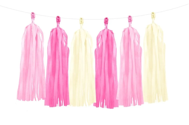 Tasseln Rosa Pink Créme 12 Stk.