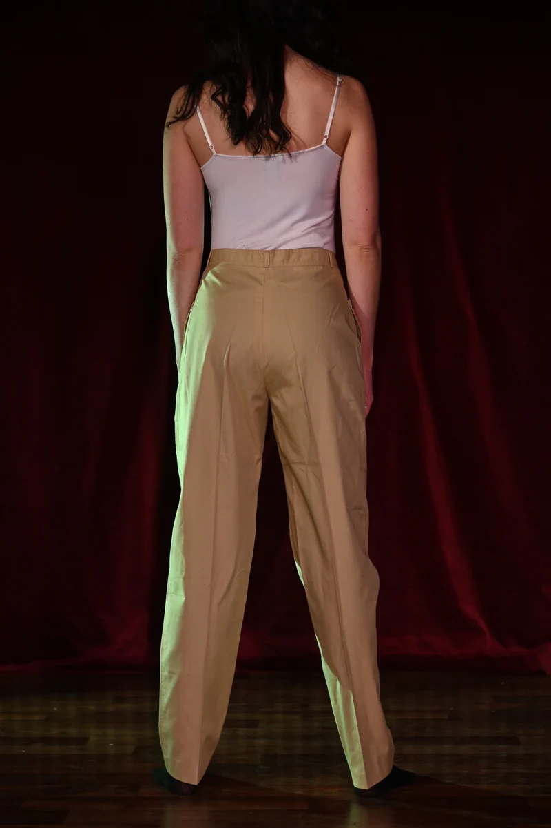 Hose - Büfelfaltenhose beige - W278