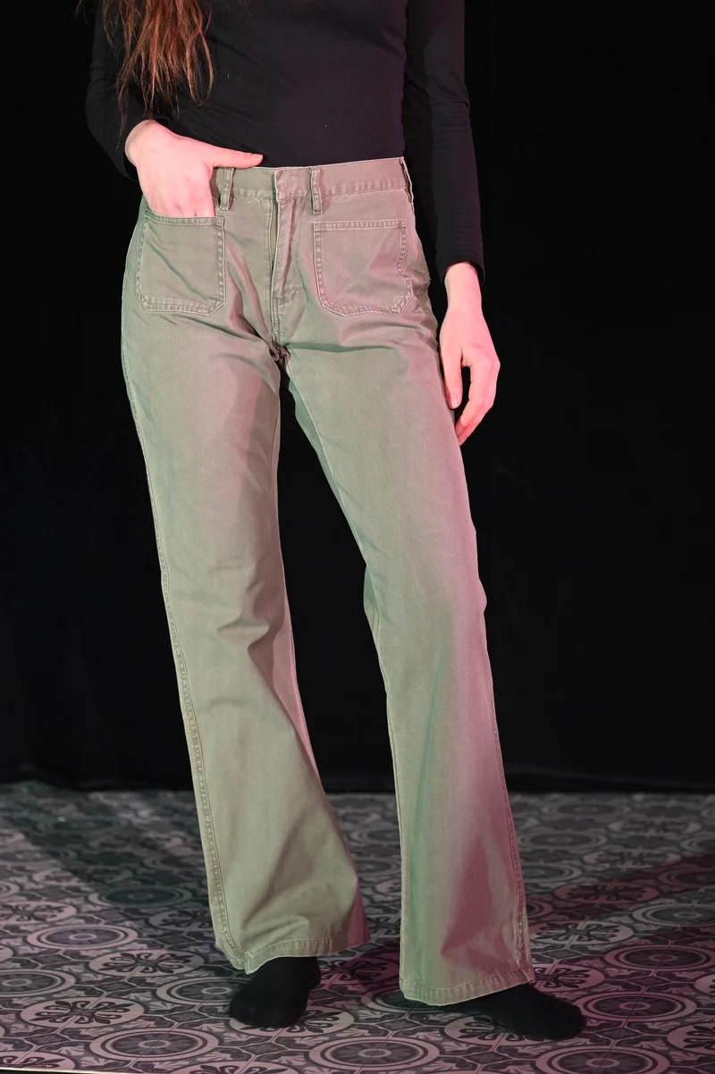 Hose - Khakifarbene Canvashose - W271