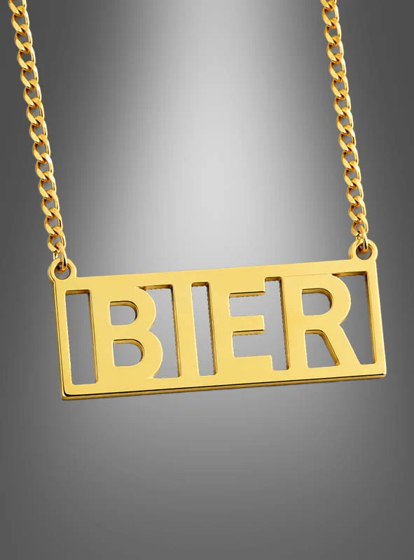 Goldene Bier Kette Partyschmuck