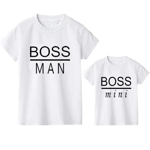 Papa Boss und Mini Boss T-Shirt
