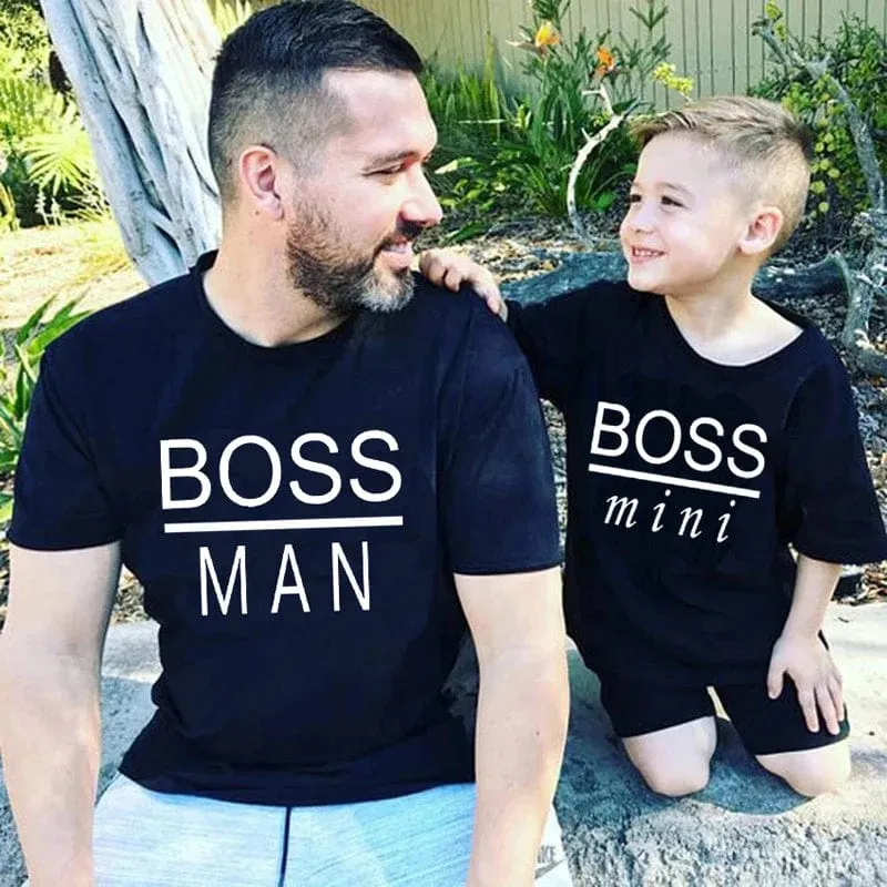 Papa Boss und Mini Boss T-Shirt