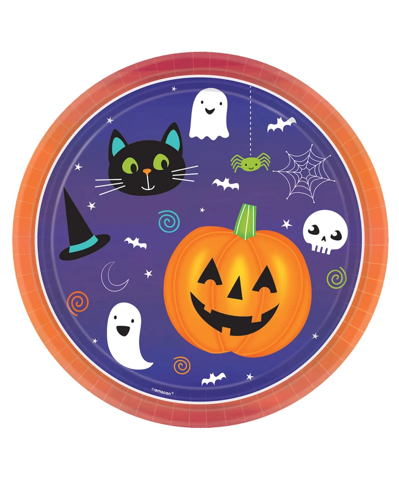 8 Happy Halloween Einwegteller