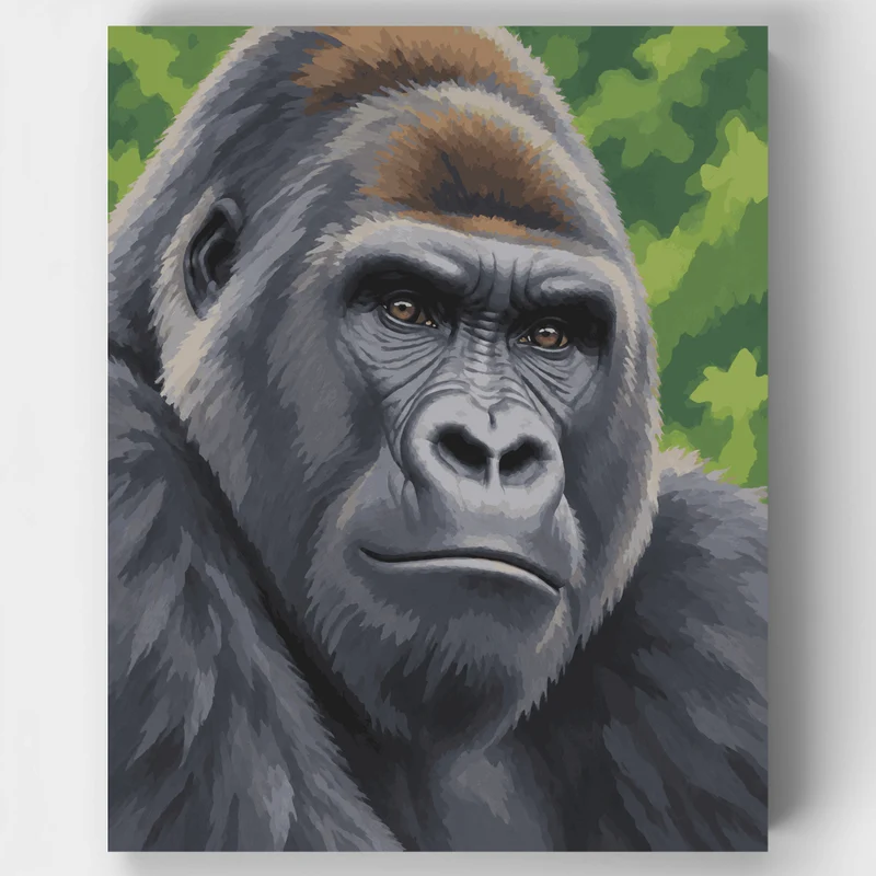 Bwindi Gorilla Portrait - Paint by Numbers Kit