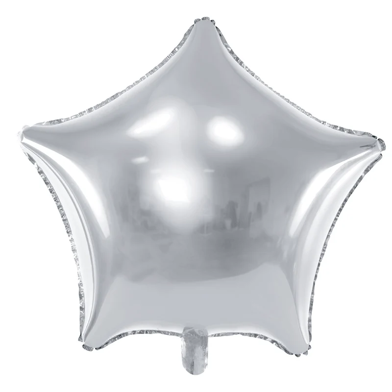 Stern-Folienballon Silber XL