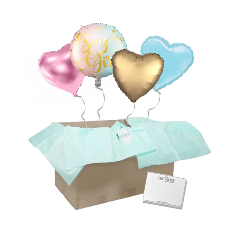 Heliumballon-Geschenk "Boy or Girl?" Gender Reveal