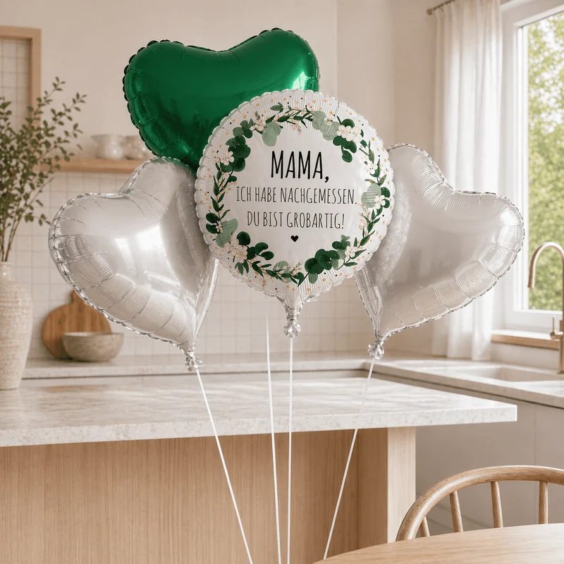 Heliumballon-Geschenk "Mama, ich hab nachgemessen. Du bist großartig!"
