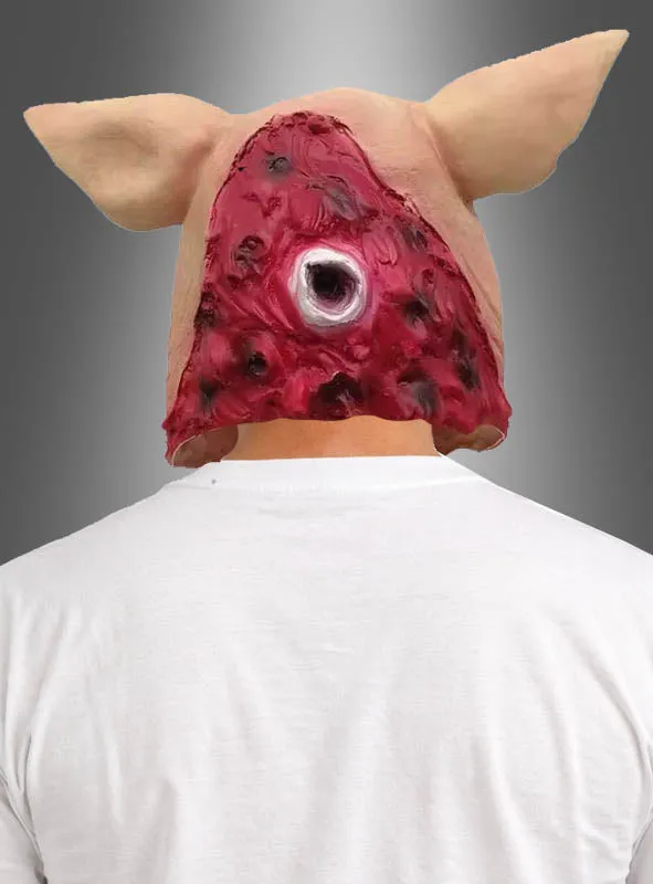 Blutige Latexmaske Schwein