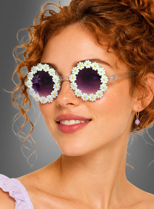 Hippie Blumen Sonnenbrille